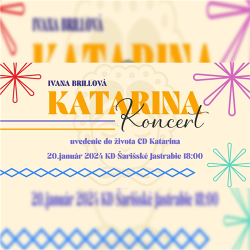 IVANA BRILLOVÁ - Koncert a uvedenie do života CD Katarina