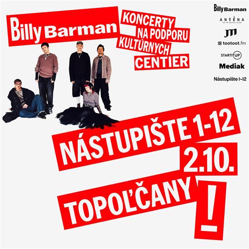 Billy Barman | Koncerty na podporu kultúrnych centier | Topoľčany